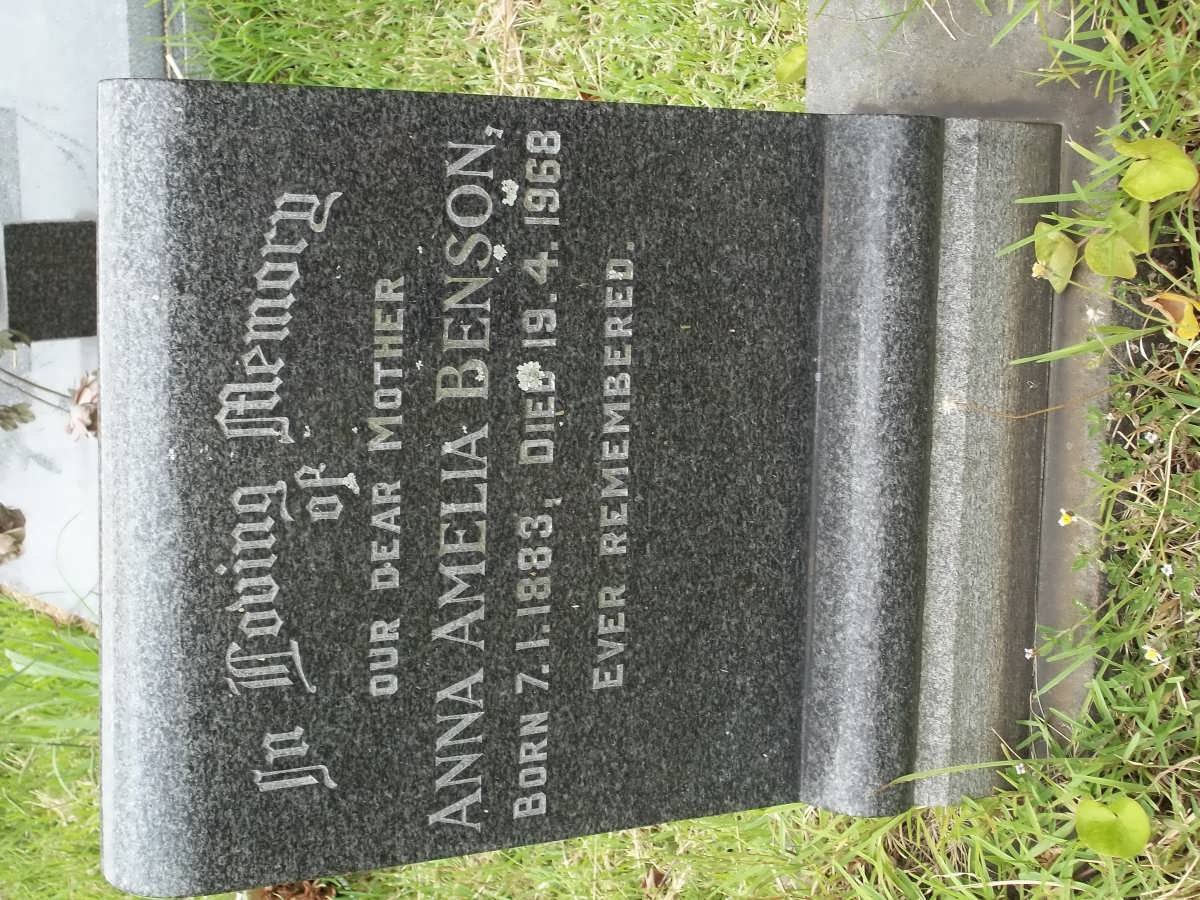 BENSON Anna Amelia 1883-1968