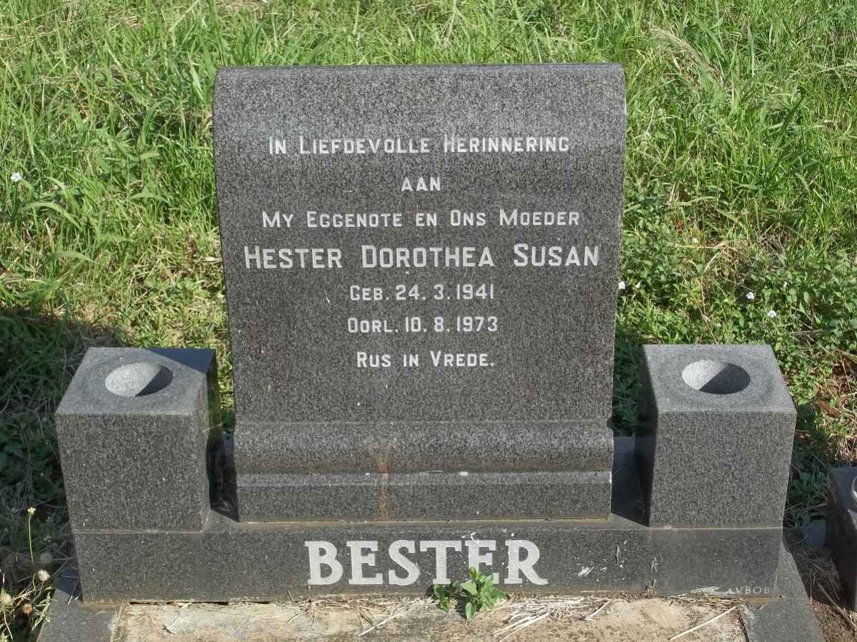 BESTER Hester Dorothea Susan 1941-1973