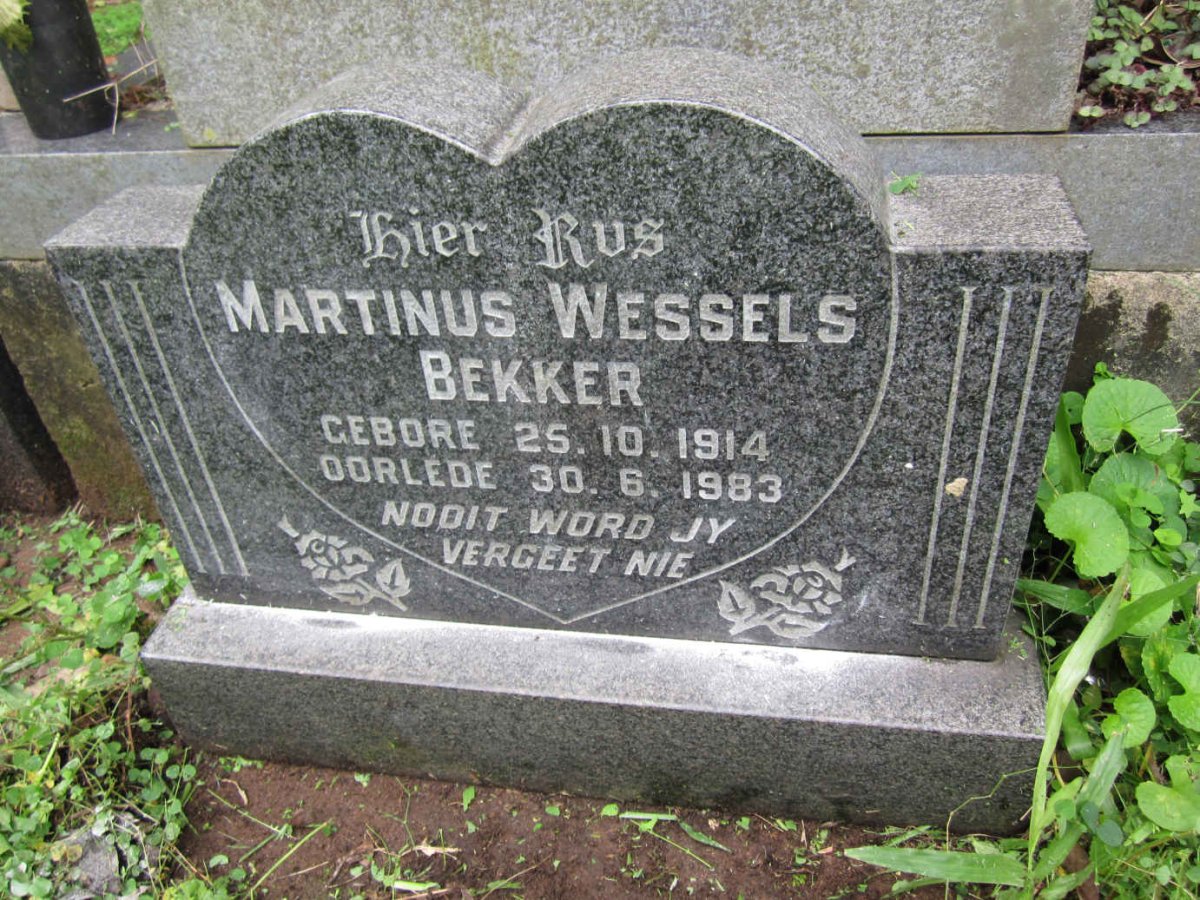 BEKKER Martinus Wessels 1914-1983