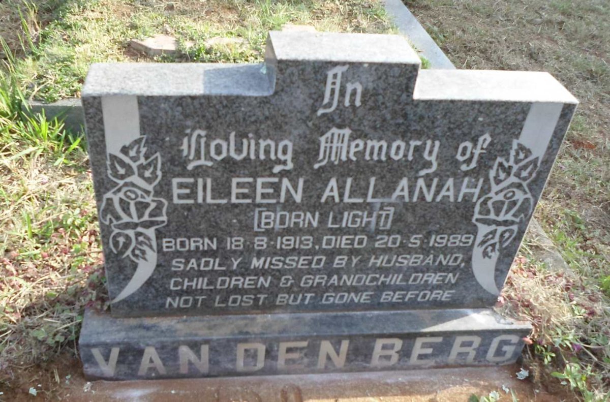 BERG Eileen Allanah, van den nee LIGHT 1913-1989