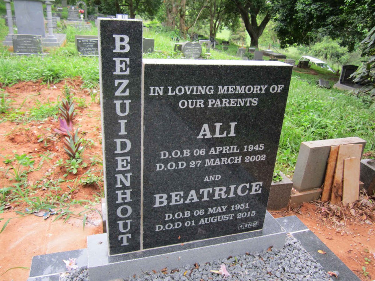 BEZUIDENHOUT Ali 1945-2002 &amp; Beatrice 1951-2015