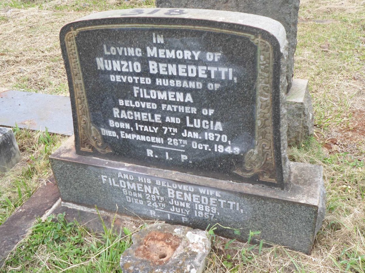 BENEDETTI Nunzio 1870-1943 &amp; Filomena 1869-1957