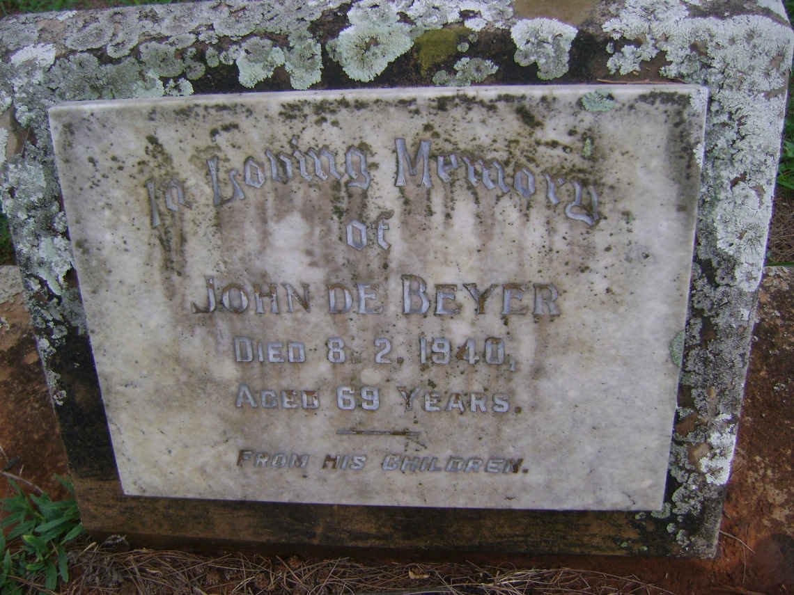 BEYER John, de -1940