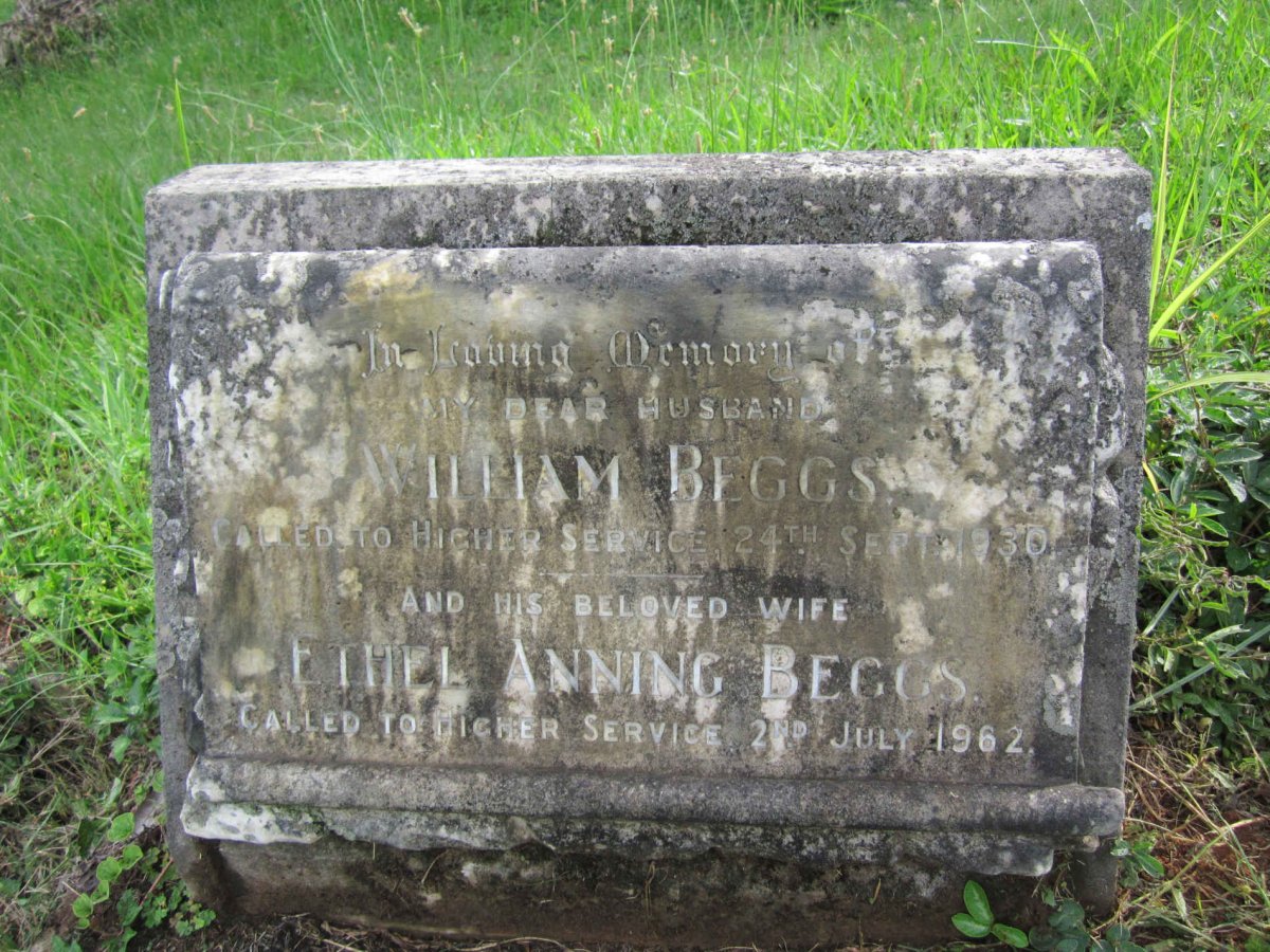 BEGGS William -1930 &amp; Ethel Anning -1962