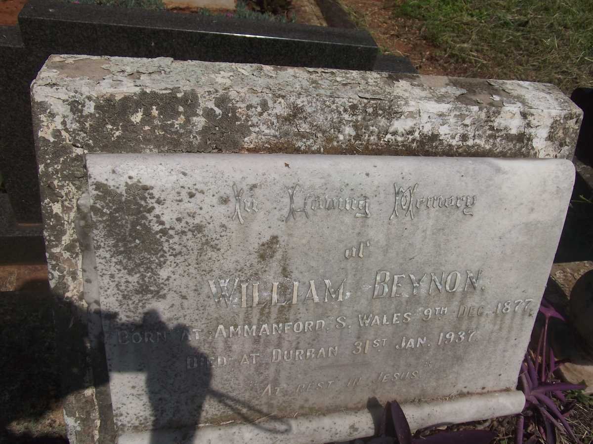 BEYNON William 1877-1937