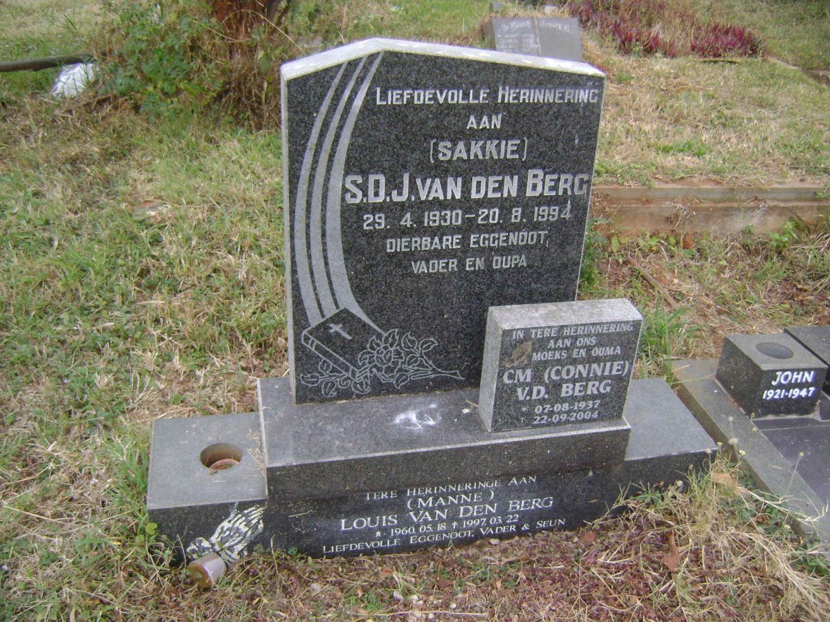 BERG S.D.J., van den 1930-1994 :: BERG C.M., v.d. 1937-2004 ::  BERG Louis, van den 1960-1997