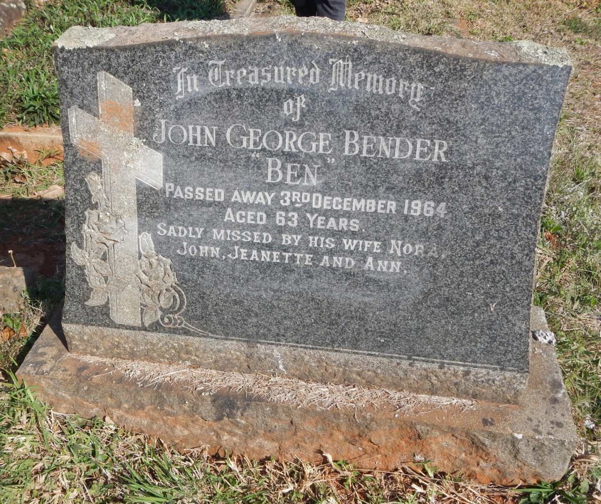 BENDER John George -1964