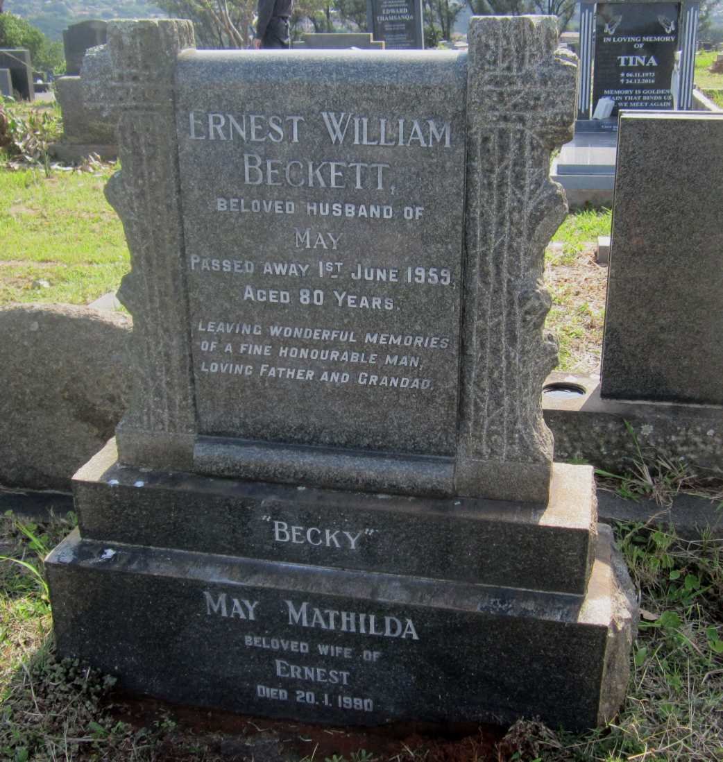 BECKETT Ernest William -1959 &amp; May Mathilda -1990