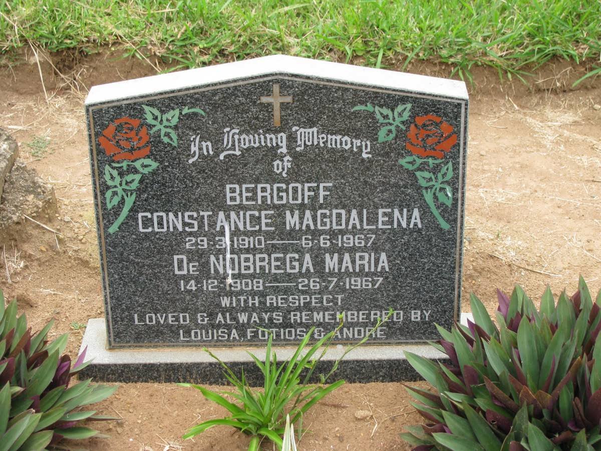 BERGOFF Constance Magdalena 1910-1967 :: DE NOBREGA Maria 1908-1967