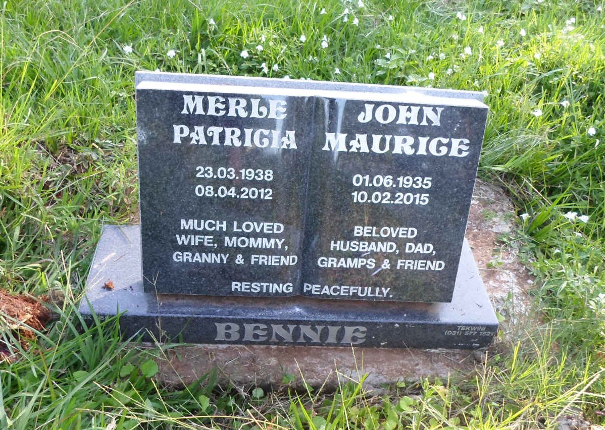 BENNIE John Maurice 1935-2015 &amp; Merle Patricia 1938-2012