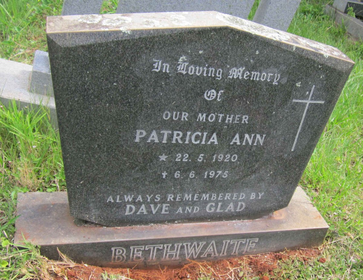 BETHWAITE Patricia Ann 1920-1975