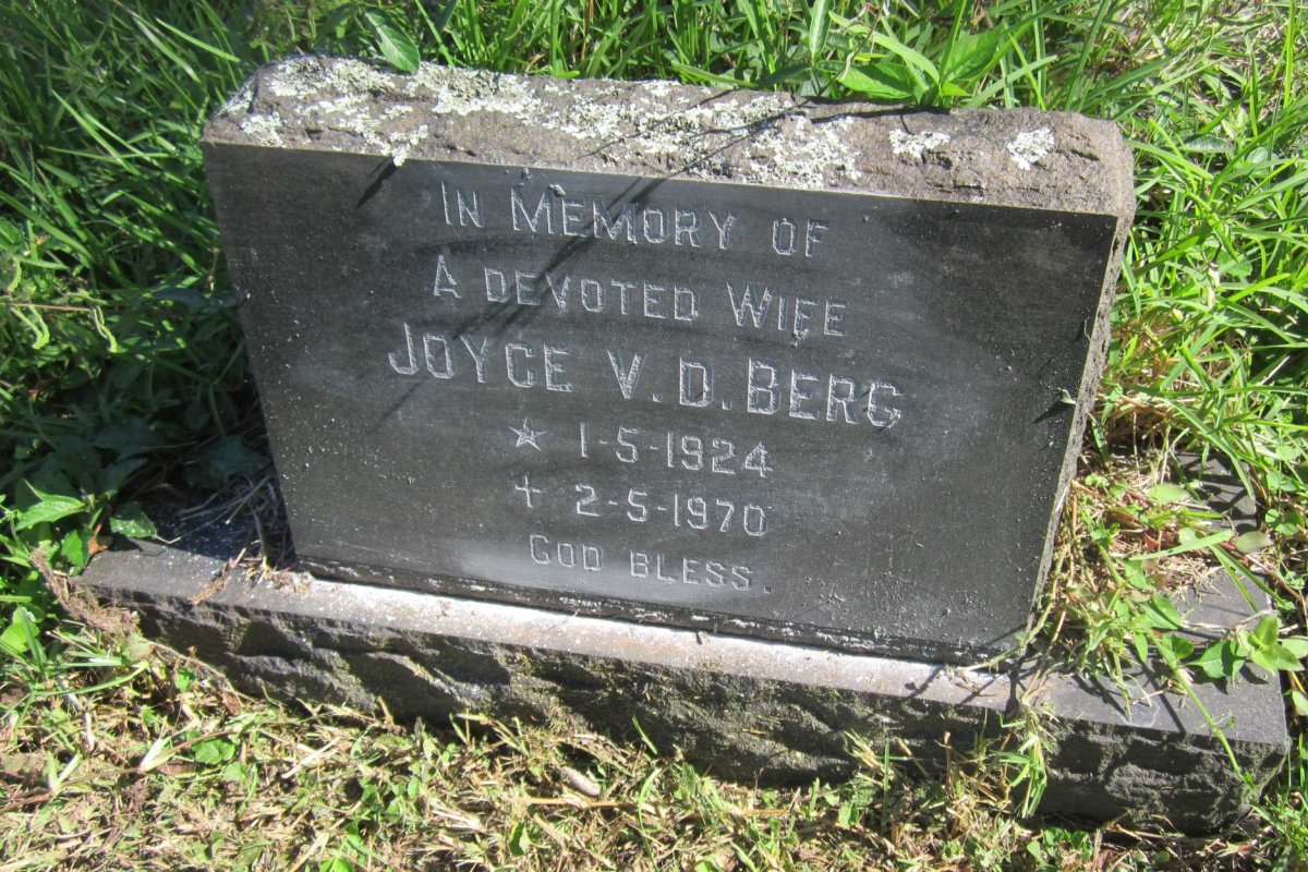 BERG Joyce, v.d. 1924-1970