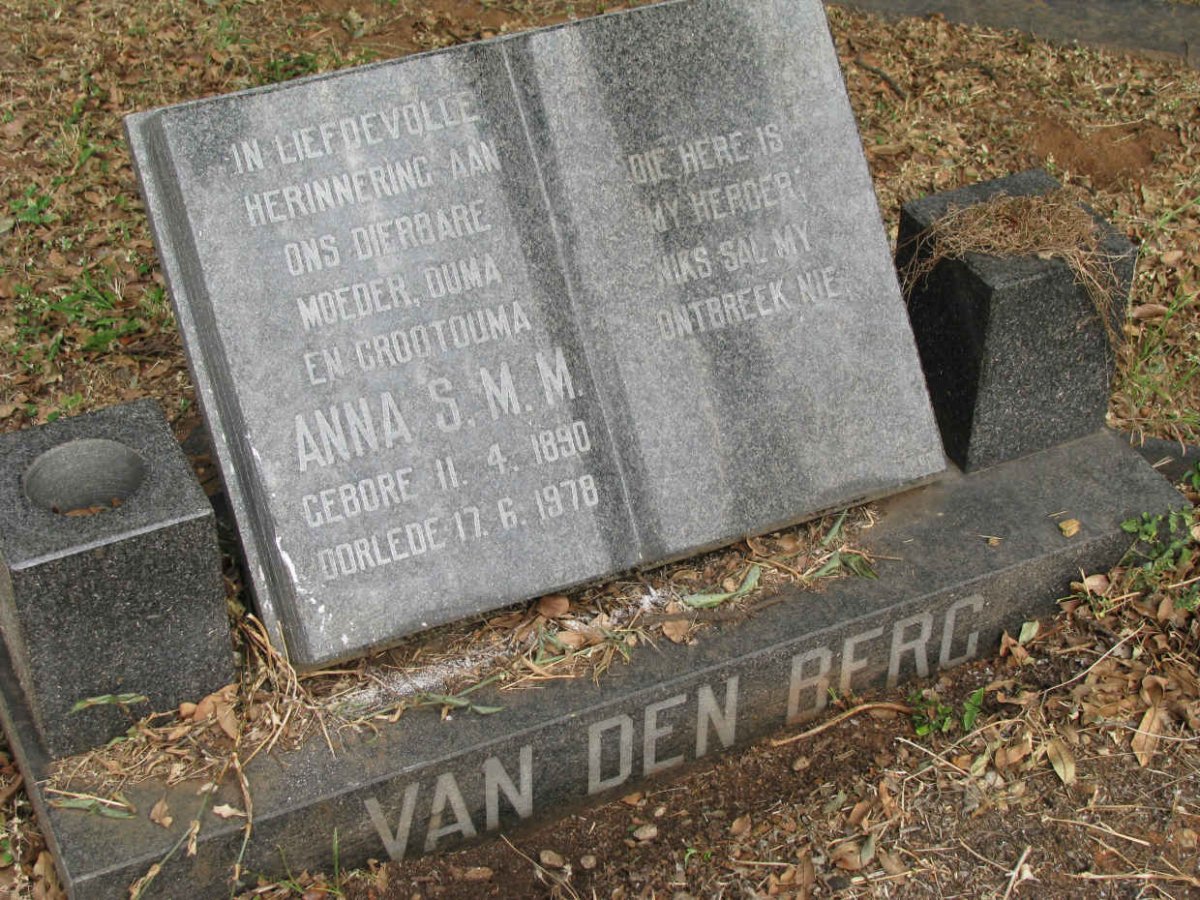 BERG Anna S.M.M., van den 1890-1978