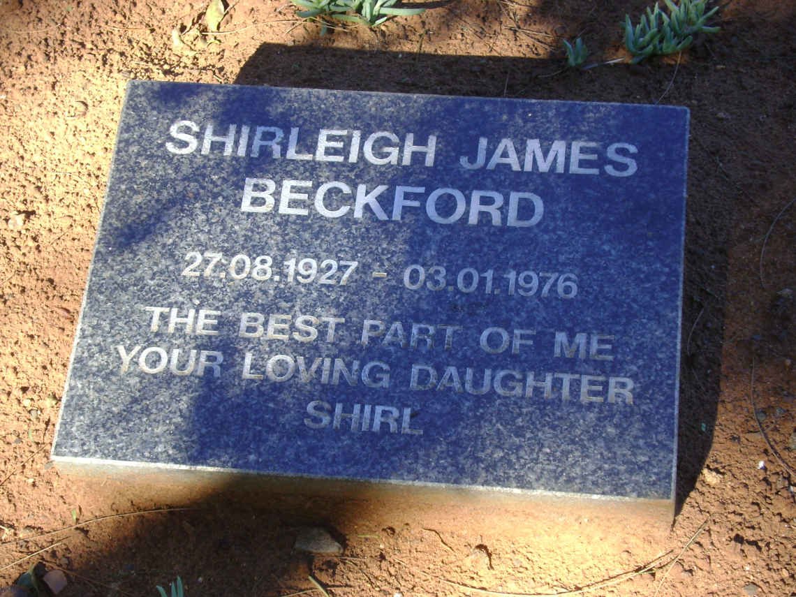 BECKFORD Ernest Walter 1906-1947 :: BECKFORD James Grey 1881-1958 :: BECKFORD Joseph Gray 1904-1969