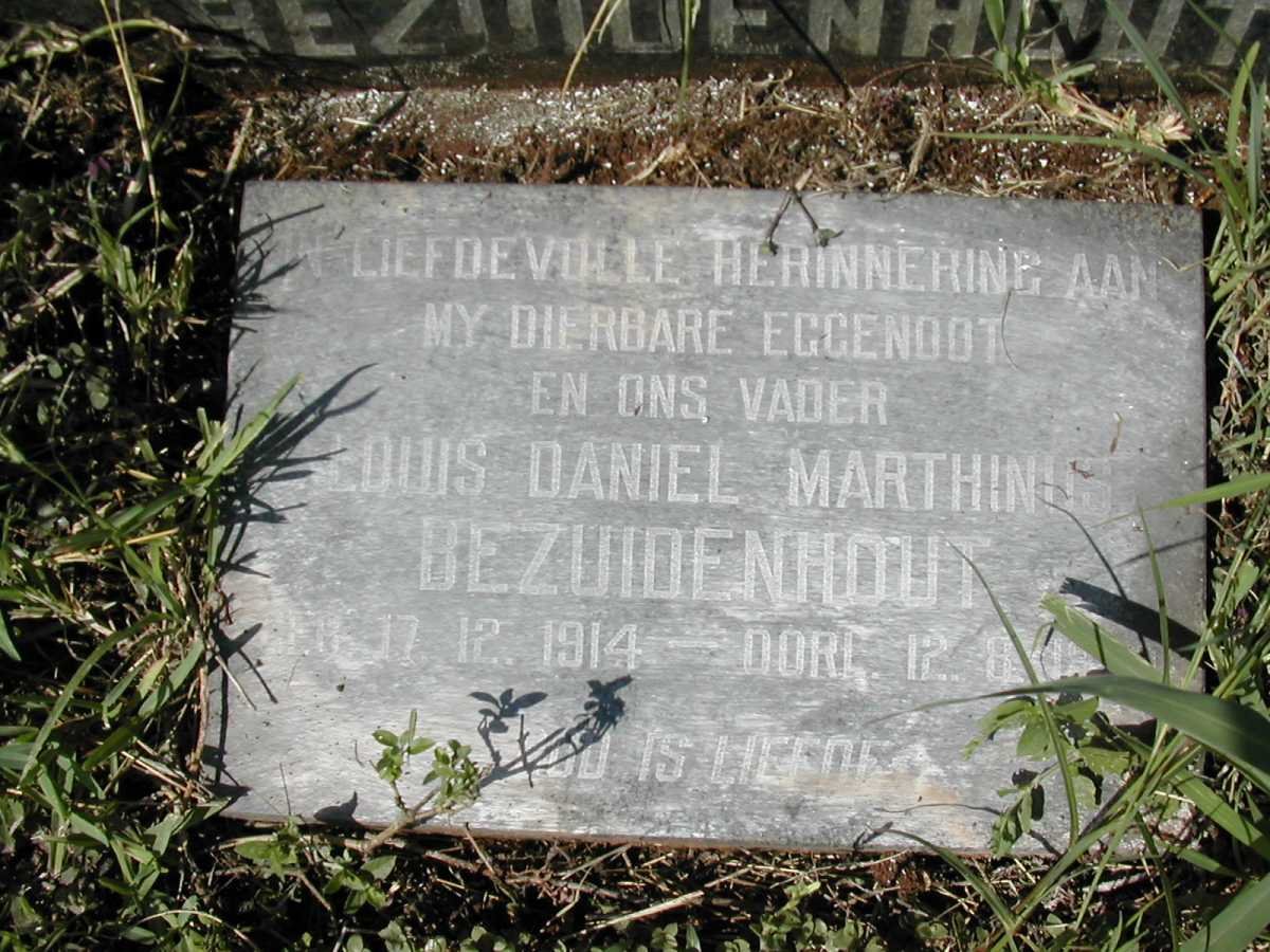 BEZUIDENHOUT Louis Daniel Marthinus 1914-1979