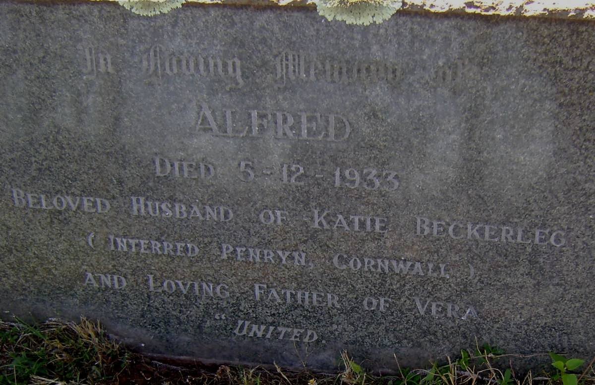 BECKERLEG Alfred -1933