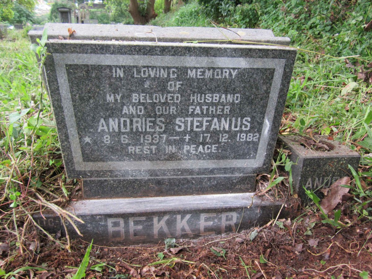 BEKKER Andries Stefanus 1937-1982