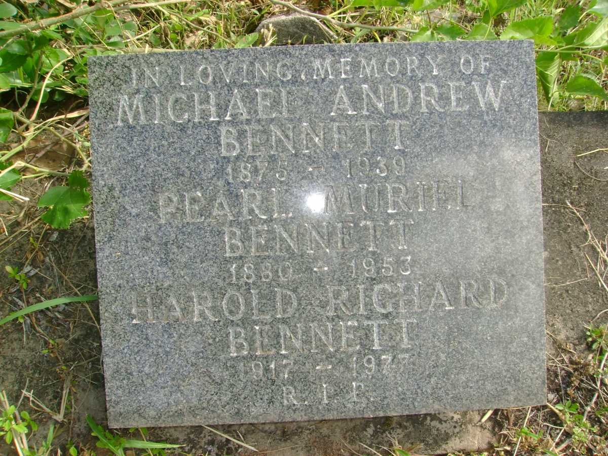 BENNETT Michael Andrew 1875-1939 &amp; Pearl Muriel 1880-1953 :: BENNETT Harold Richard 1917-1977
