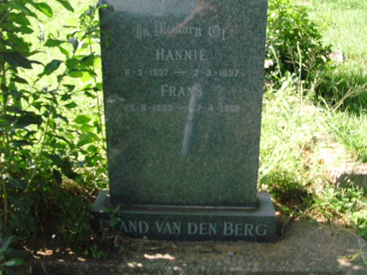 BERG Frans, van den 1903-1968 :: Van Den BERG Hannie 1937-1937