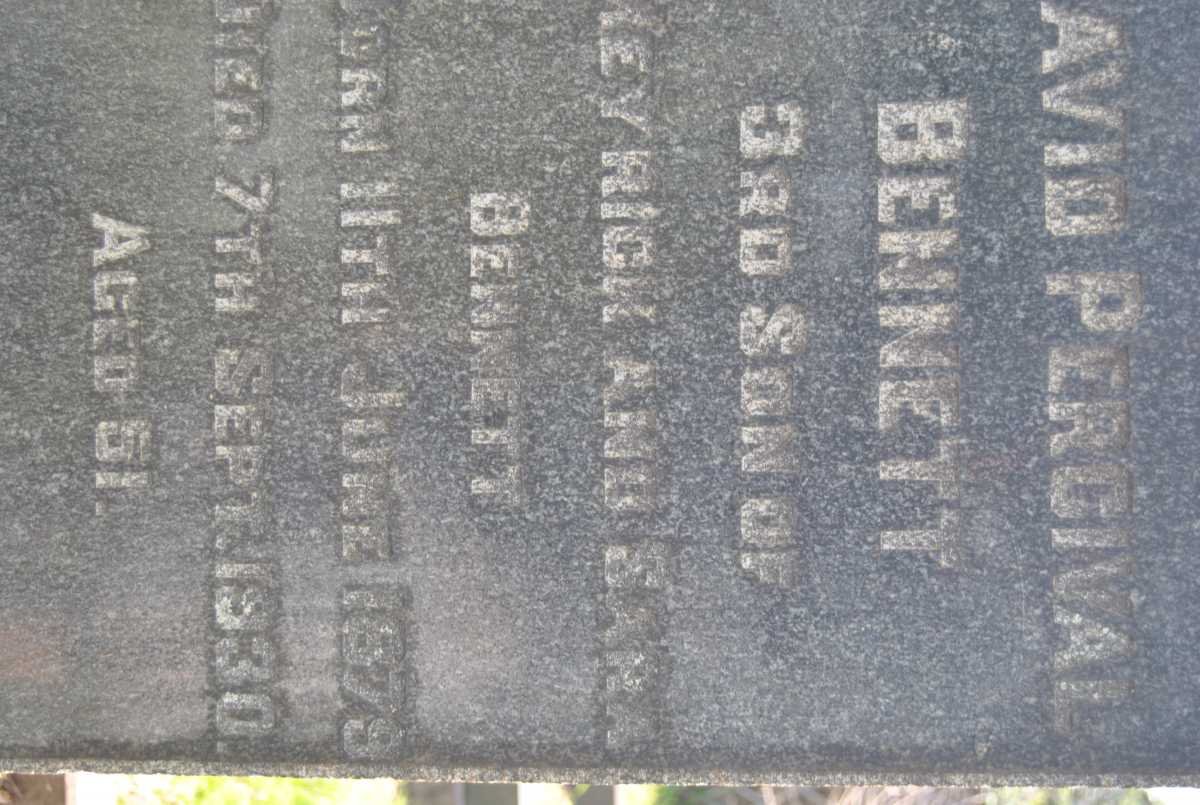 BENNETT David Percival 1879-1930 