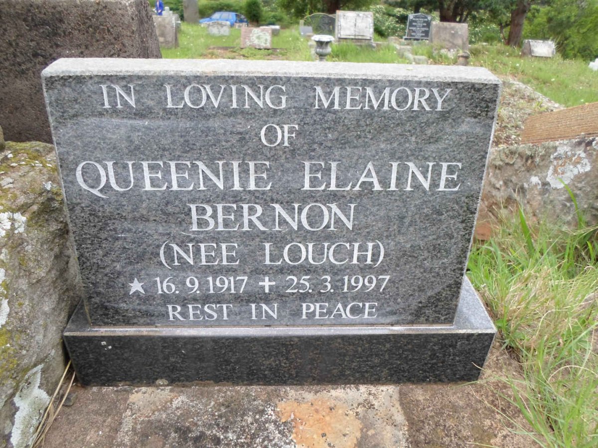 BERNON  Queenie Elaine nee LOUCH 1917-1997