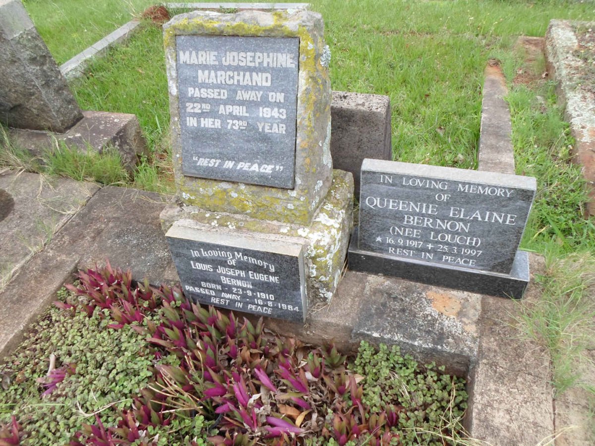 BERNON Louis Joseph Eugene 1910-1984 :: BERNON Queenie Elaine LOUCH 1917-1997 :: MARCHAND Marie Josephine -1943