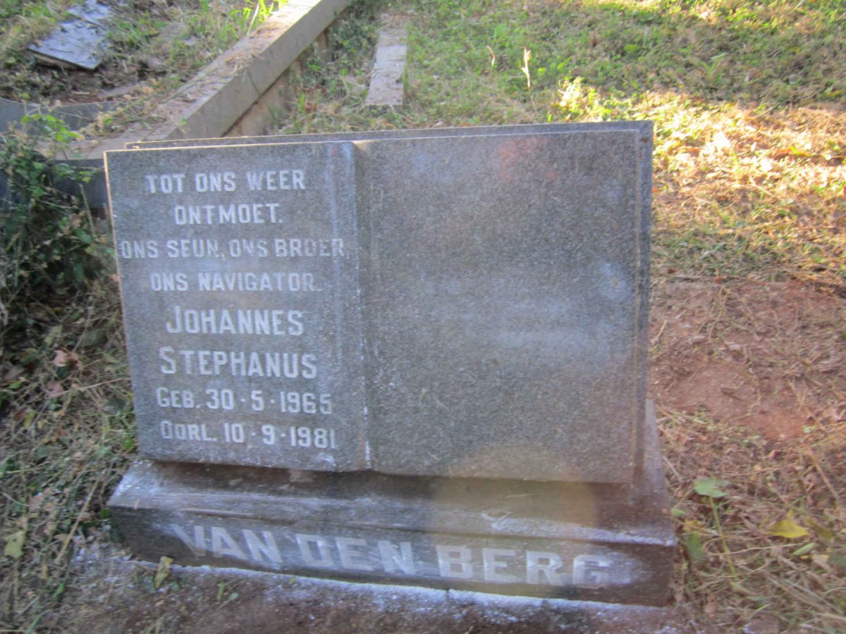 BERG Johannes Stephanus, van den 1965-1981