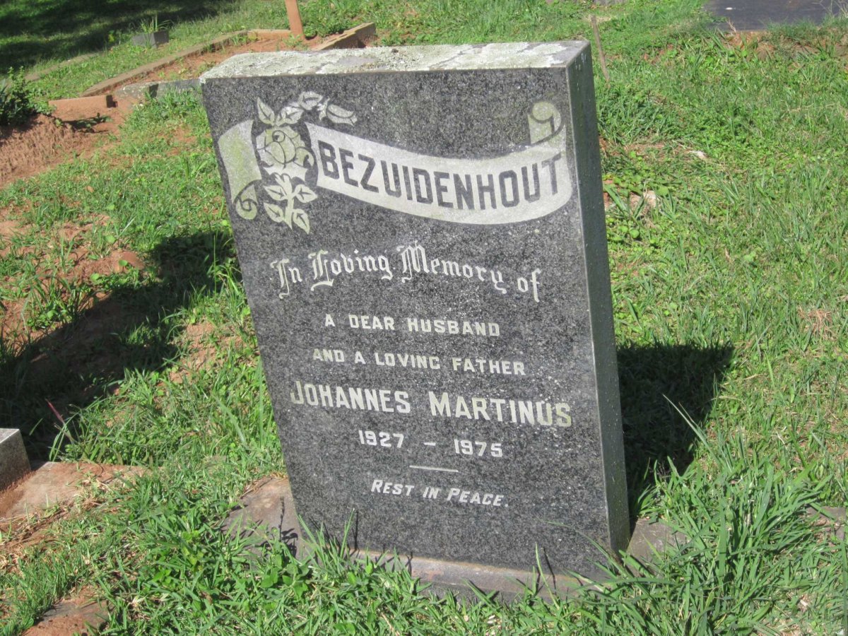 BEZUIDENHOUT Johannes Martinus 1927-1975