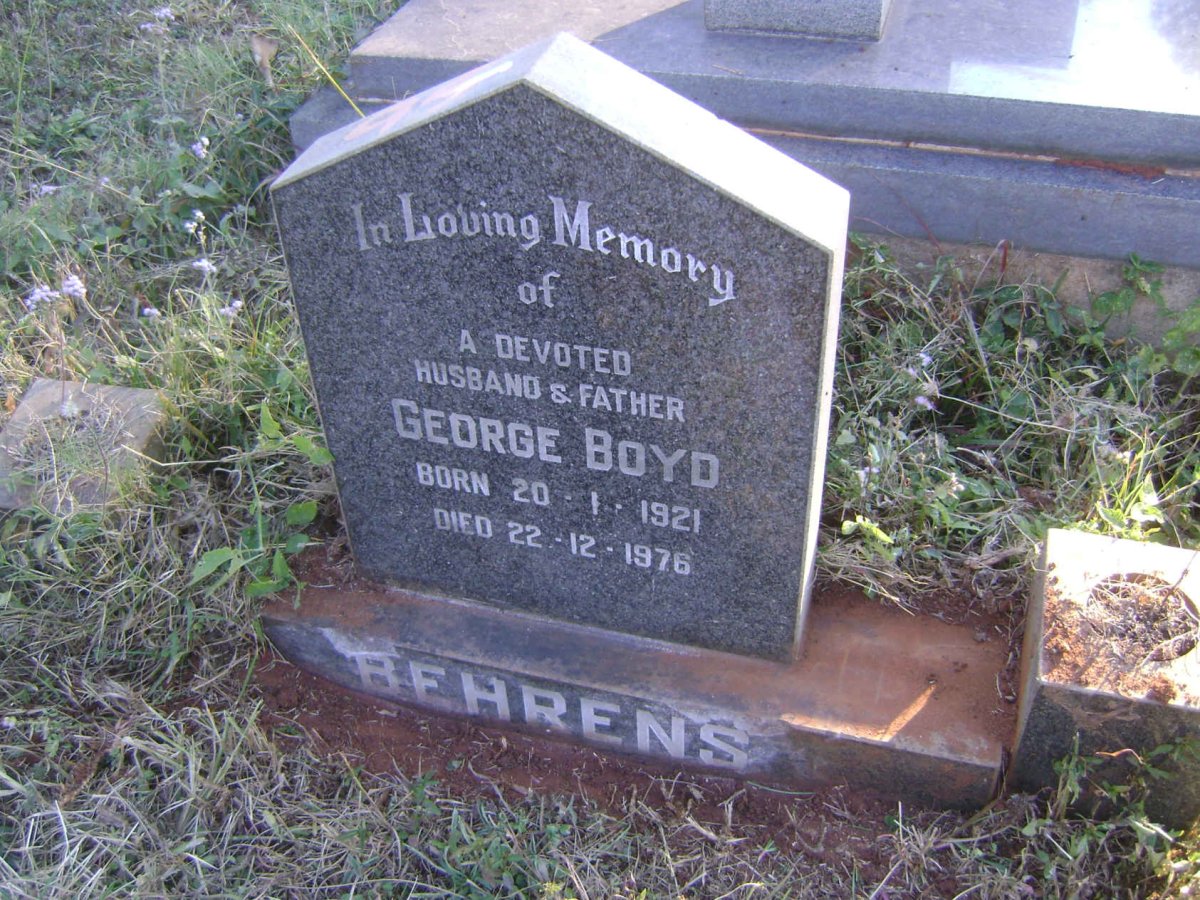 BEHRENS George Boyd 1921-1976