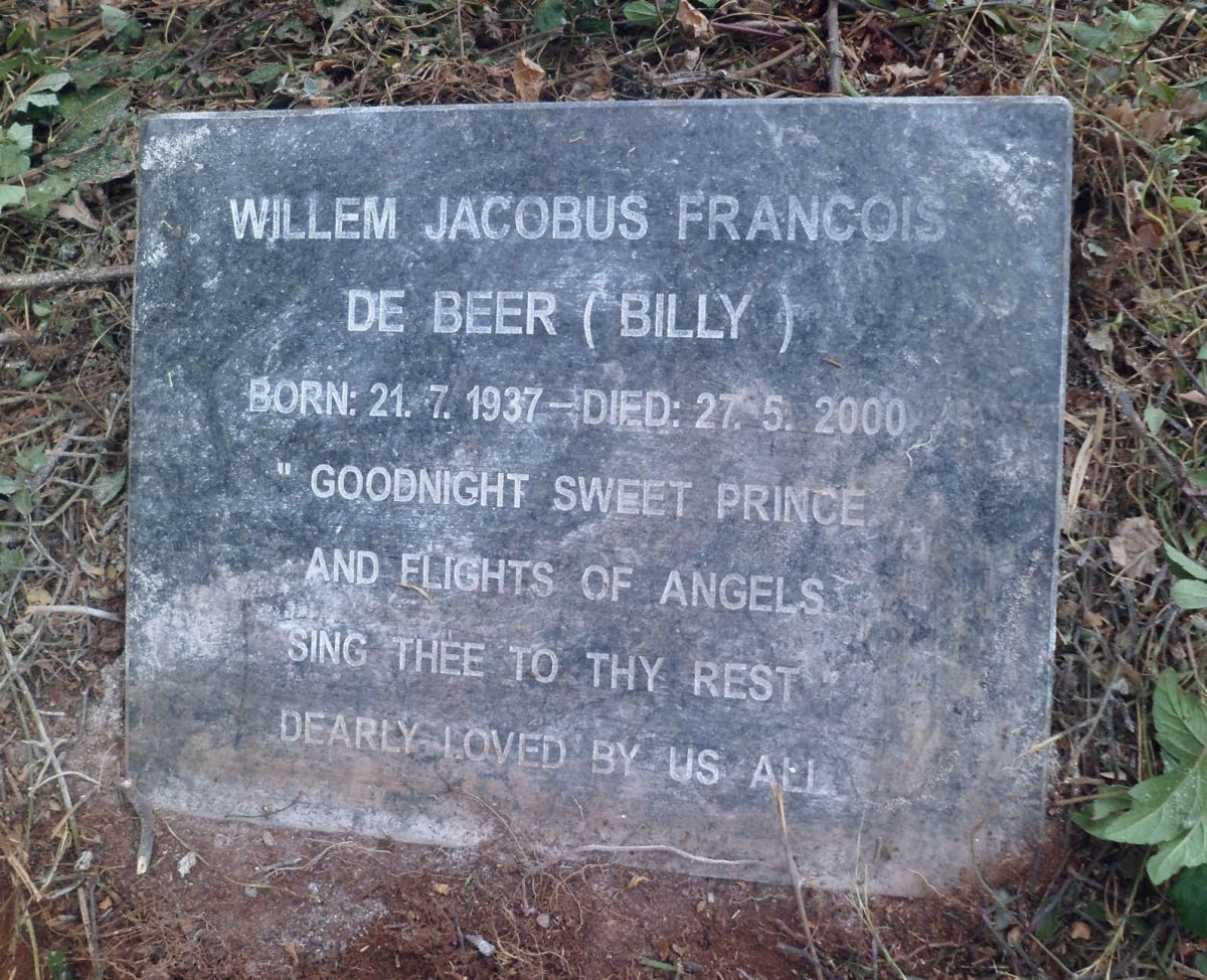 BEER Willem Jacobus Francois, de 1937-2000