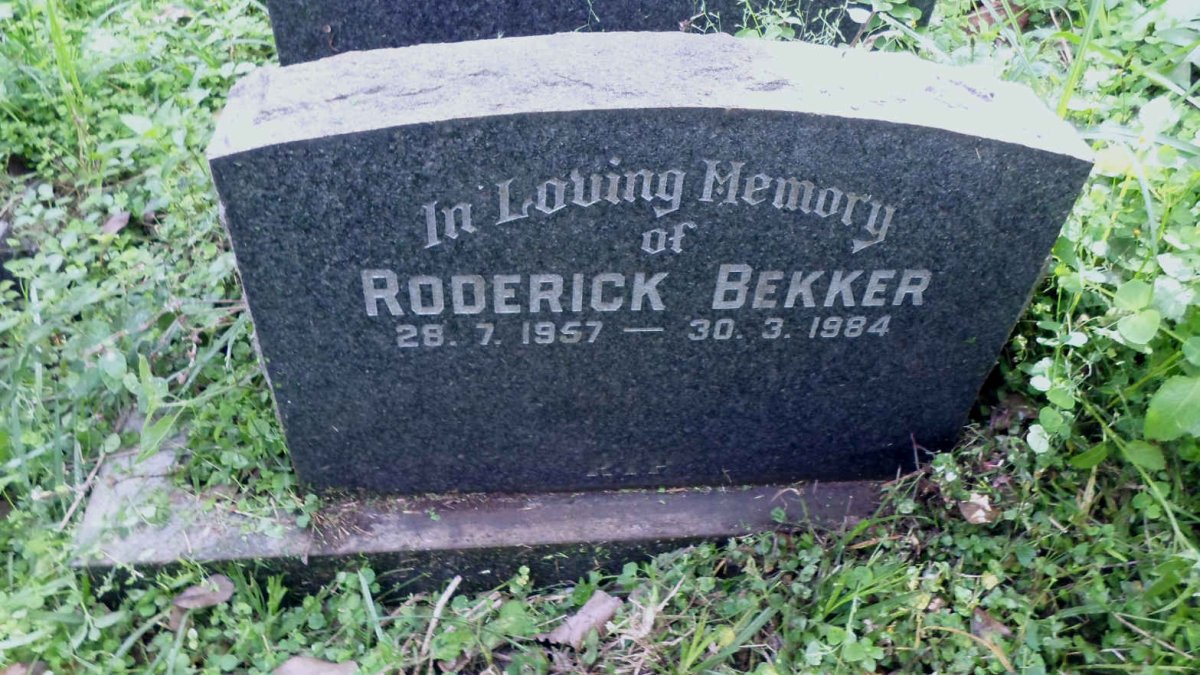 BEKKER Roderick 1957-1984