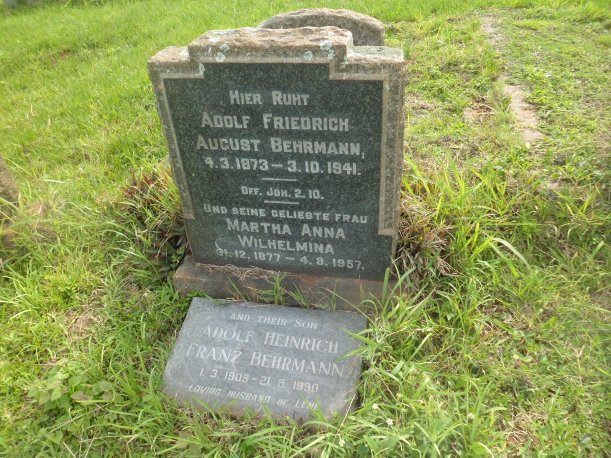 BEHRMANN Adolf Friedrich August 1873-1941 &amp; Martha Anna Wilhelmina 1877-1957 :: BEHRMANN Adolf Heinrich Franz 1909-1990