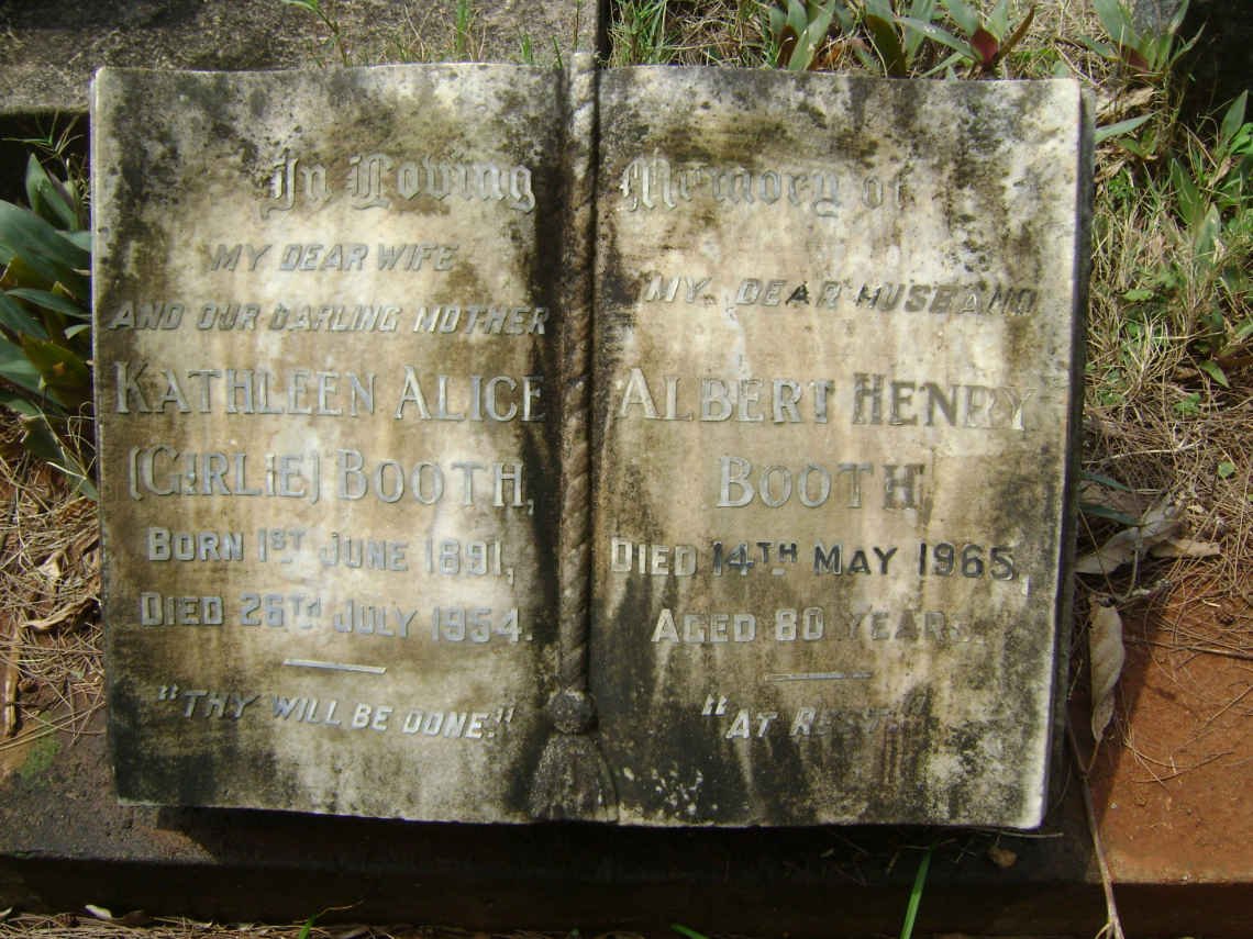 BOOTH Albert Henry -1965 &amp; Kathleen Alice 1891-1954
