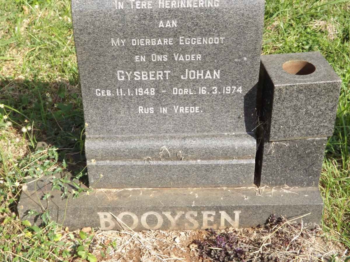 BOOYSEN Gysbert Johan 1948-1974