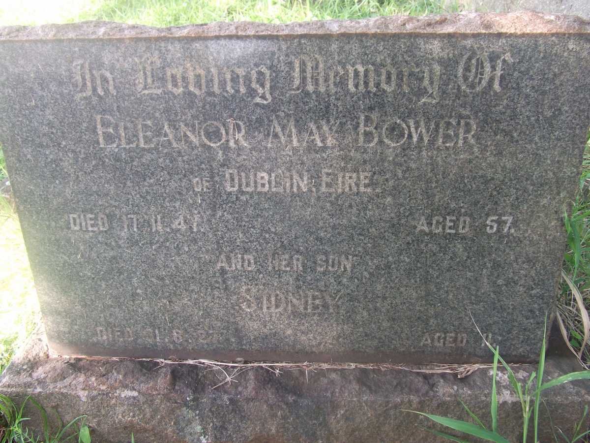 BOWER Eleanor May -1941 :: BOWER Sydney -1927