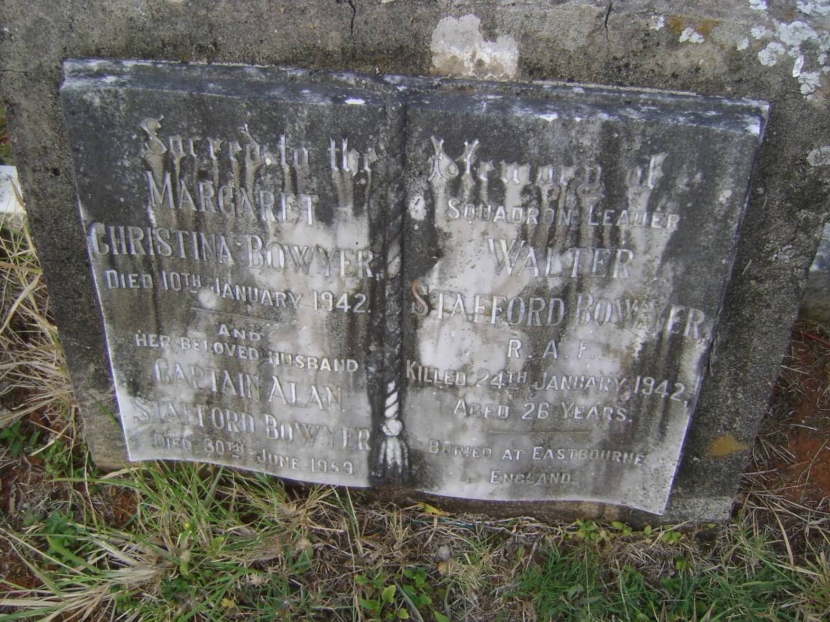 BOWYER Alan Stafford -1959 &amp; Margaret Christina -1942 :: BOWYER Walter Stafford -1942