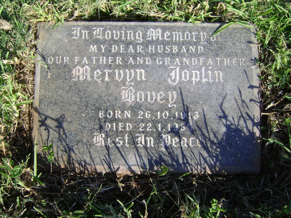 BOVEY Mervyn Joplin 1913-1980