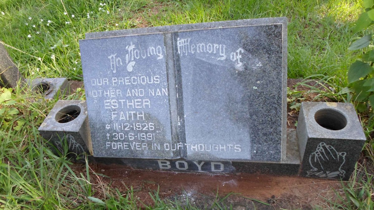 BOYD Esther Faith 1926-1991