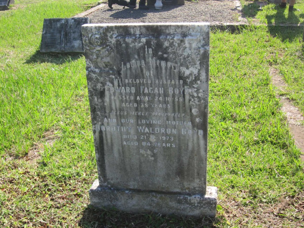 BOYD Edward Fagan -1955 &amp; Dorothy Waldron -1973