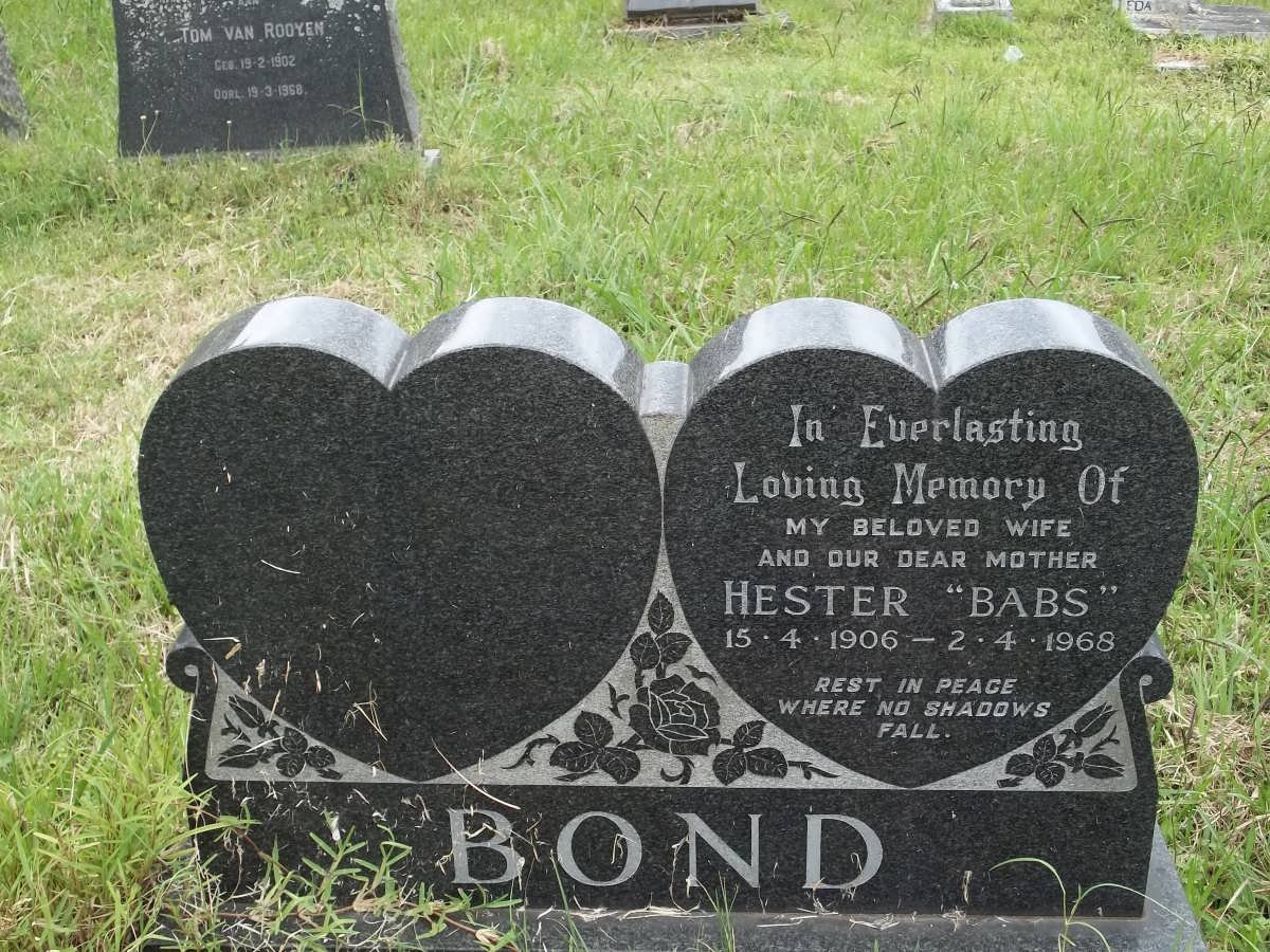 BOND Hester 1906-1968