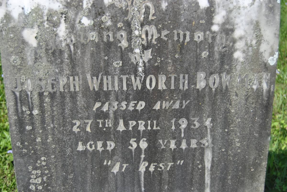 BOWMAN Joseph Whitworth -1934