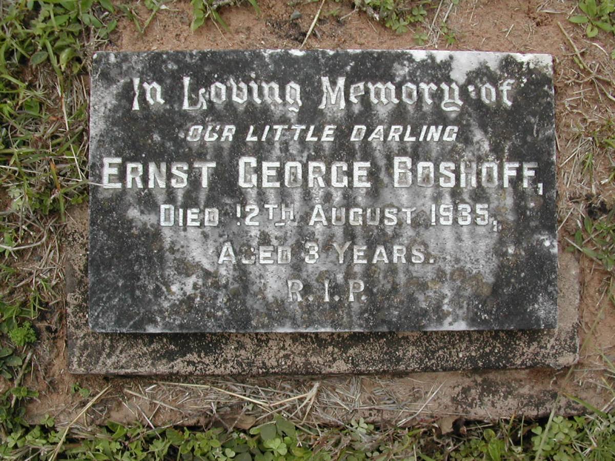 BOSHOFF Ernst George -1935