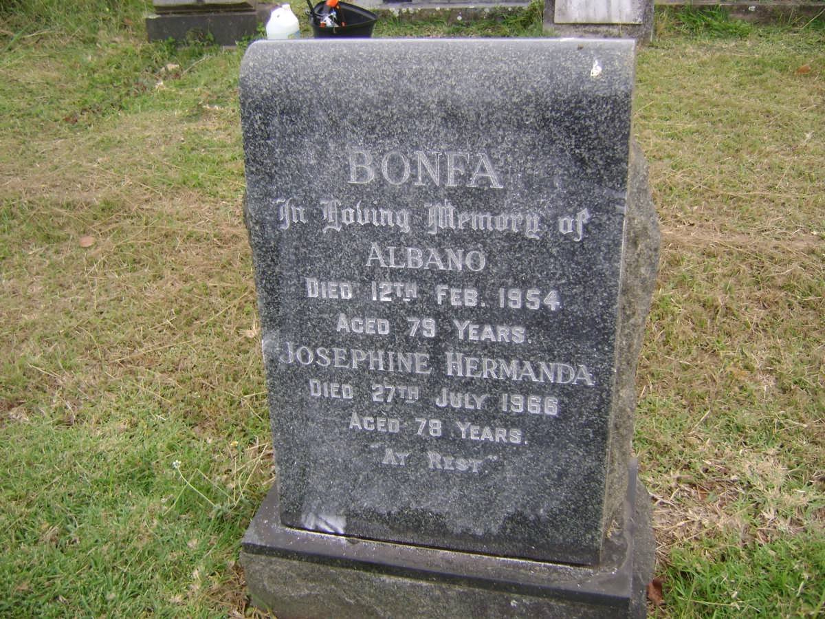 BONFA Albano -1954 &amp; Josephine Hermanda -1966