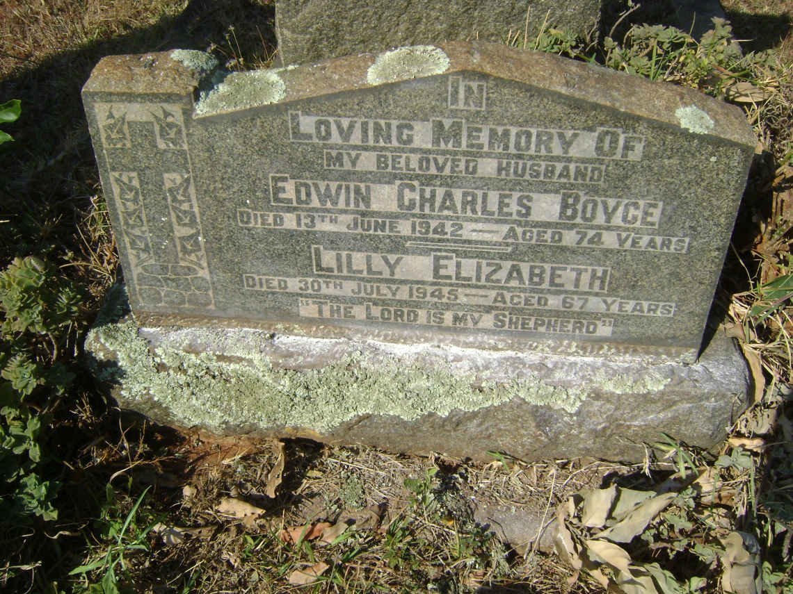 BOYCE Edwin Charles -1942 &amp; Lilly Elizabeth -1945