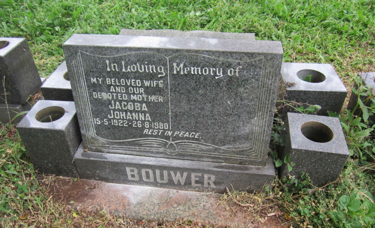 BOUWER Jacoba Johanna 1922-1980