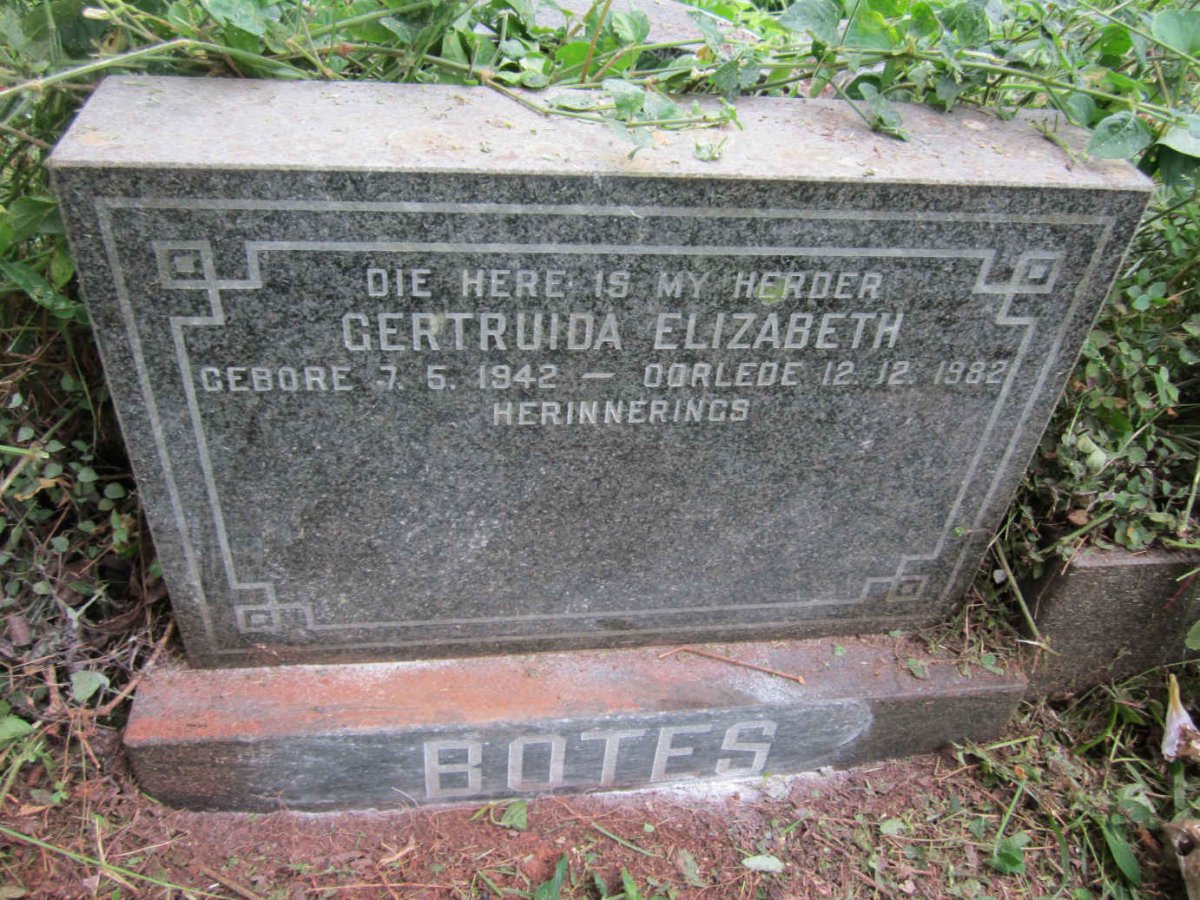 BOTES Gertruida Elizabeth 1942-1982