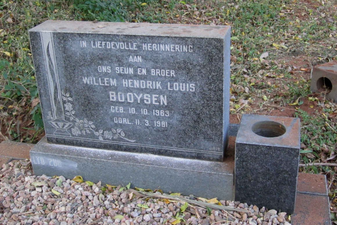 BOOYSEN Willem Hendrik Louis 1963-1981