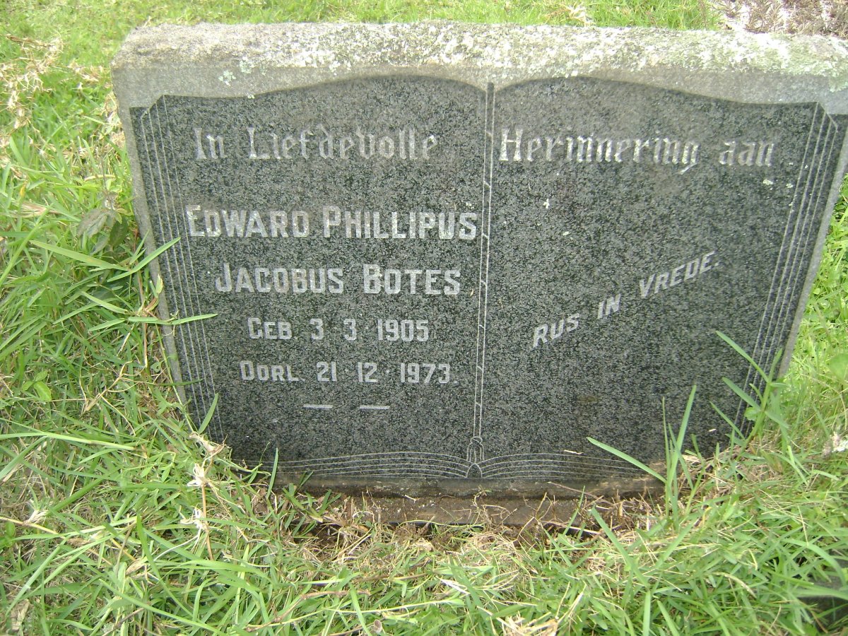 BOTES Edward Phillipus Jacobus 1905-1973