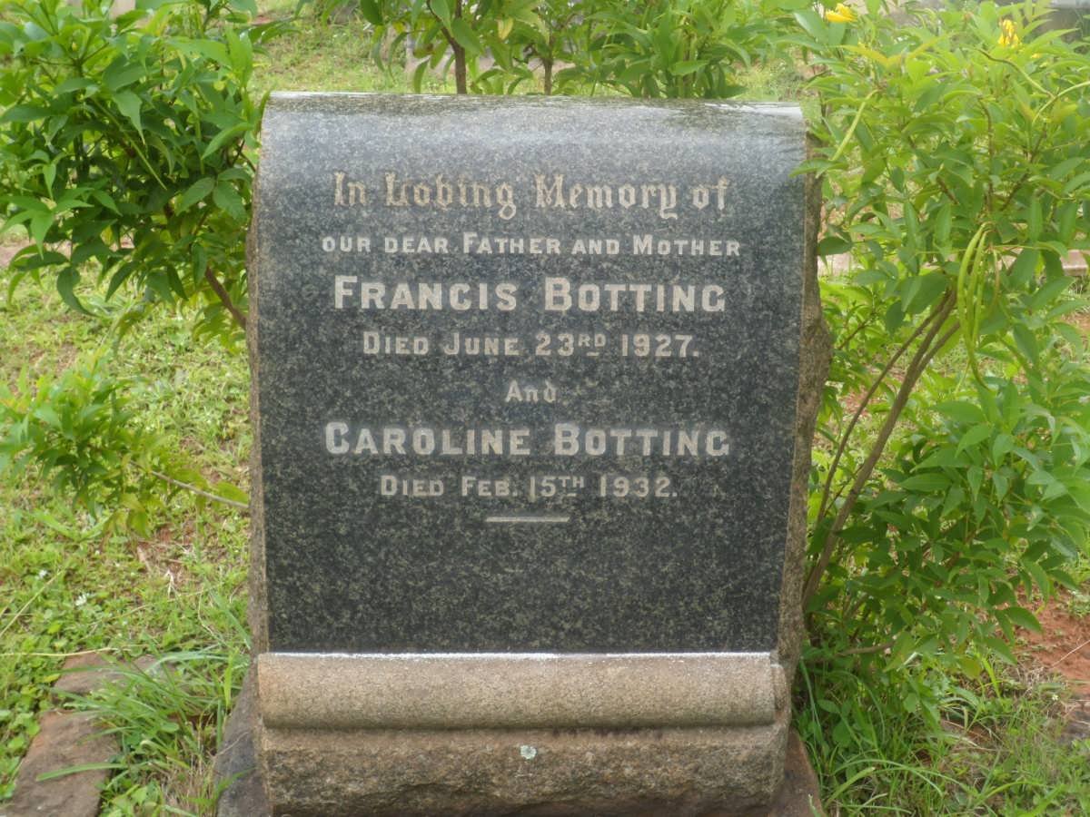 BOTTING Francis -1927 &amp; Caroline -1932