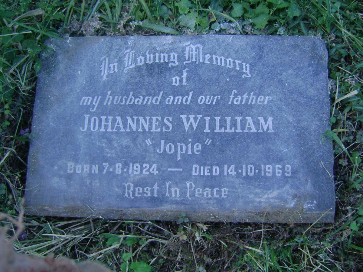BOERSTRA Johannes William 1924-1969